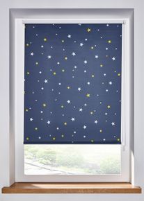 Verdunkelungsrollo mit Sternen Druck in blau, 150x60 cm, bonprix
