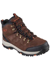 Skechers Schnürstiefel »RELMENT PELMO«, mit RELAXED FIT™ braun 41 dunkelbraun-kombiniert Trekking Stiefel mit Gummikappe
