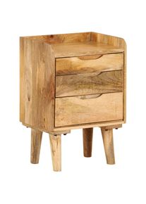 vidaXL Nachttisch Mangoholz Massiv 40 x 30 x 59,5 cm