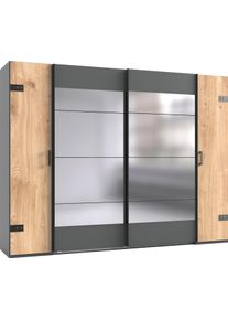 wimex Schwebetürenschrank »Stockholm, Schlafzimmerschrank mit Industrial-Look, rustikale Optik«, Kleiderschrank mit Spiegel BESTSELLER Schrank Garderobe