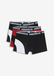Boxershorts eng (3er Pack) in schwarz, Grösse 6 (L), 95% Baumwolle, bonprix