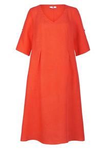 Kleid 3/4-Arm aus 100% Leinen Anna Aura rot