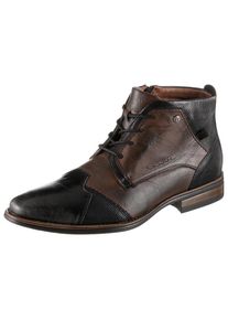 KRISBUT Schnürstiefelette, mit Innenreißverschluss braun 40 braun-schwarz Stylische Stiefelette mit Schnürung und RV