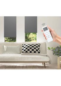 GOOD LIFE Elektrisches Rollo »Vau - SMART HOME«, Lichtschutz, ohne Bohren, mit Fernbedienung grau anthrazit/weiß + weiß