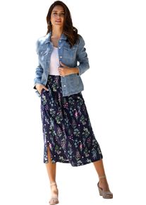 Damen Jerseyrock marine-altrosa-bedruckt