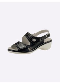 Witt Damen Sandalette, schwarz, Größe 41, 50% Glattleder, 50% Lackleder