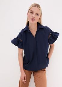 Tunika mit Zierborte in blau | Grösse 36 | 100% Baumwolle | bonprix