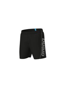 arena, Hommes Boardshorts 'FUNDAMENTALS LOGO BOXER', noir / blanc