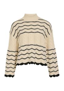 Vila, Femmes Pull-over, beige / noir