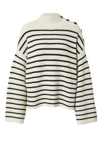 EDITED, Femmes Pull-over 'Imilia', noir / blanc