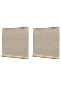 vidaXL Bambusrollos Natur 2 Stk. 120x160 cm