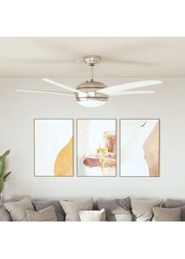 vidaXL Dekorativer Deckenventilator mit Leuchtmittel 128 cm Weiß