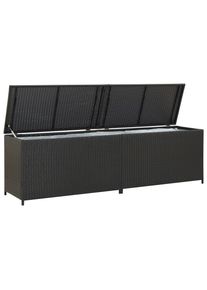 vidaXL Gartenbox Poly Rattan 200x50x60 cm Schwarz