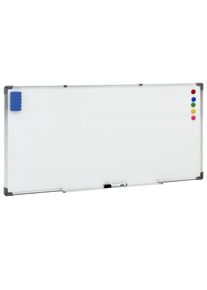 vidaXL Magnetisches Whiteboard Weiß 110x60 cm Stahl