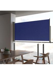 vidaXL Ausziehbare Seitenmarkise 120x300 cm Blau