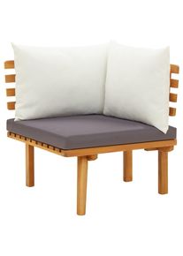 vidaXL Garten-Ecksofa mit Kissen Massivholz Akazie