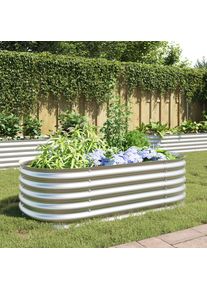 vidaXL Garten-Hochbeet 160x80x44 cm Verzinkter Stahl Silbern