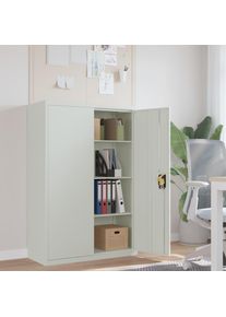 vidaXL Aktenschrank 90×40×140 cm Stahl Grau