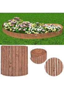 vidaXL Gartenzaun Rinde 1000×30 cm