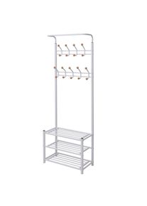 vidaXL Garderobe mit Schuhablage 68×32×182,5 cm Weiß