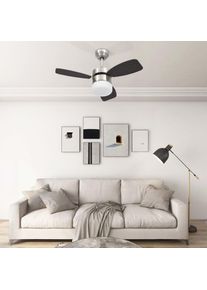 vidaXL Deckenventilator mit Licht und Fernbedienung 76 cm Dunkelbraun