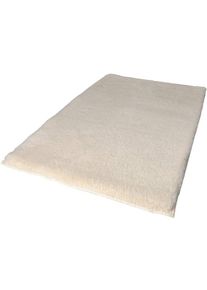 Carpet City Badematte »Topia Mats, Badteppich uni«, Höhe 14 mm, rutschhemmend beschichtet, strapazierfähig, Hochflor, Kaninchen Haptik, Polyester, Badezimmerteppich, waschbar