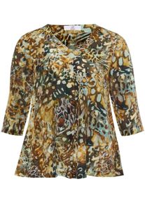 Emilia Lay - Long-Bluse, grün, Gr. 40, Seide