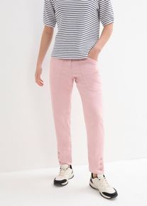 Leinenhose mit Taschendetails und Knöpfen am Saum in rosa, Grösse 40, bonprix