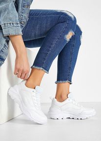Chunky Sneaker mit leichter Sohle in weiss, Gr&ouml;sse 38, bonprix