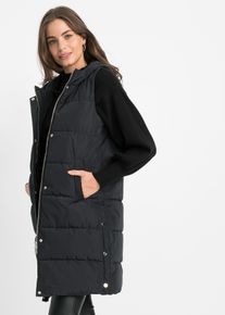Funktions-Steppweste mit Kapuze in schwarz, Grösse 36, bonprix