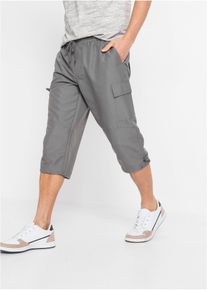 Mikrofaser 3/4-Hose mit Komfortschnitt Regular Fit in grau, Grösse 56, bonprix