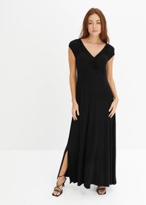 Maxikleid mit Raffung in schwarz, Grösse 32/34 (XS), bonprix
