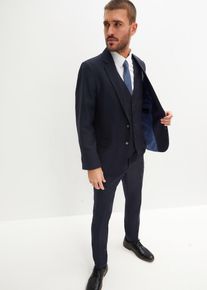 Anzug mit Weste und Krawatte (4-tlg.Set) Slim Fit in blau, Grösse 50, bonprix
