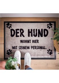 Fußmatte mit lustigem Spruch in braun | 38x59 cm | bonprix