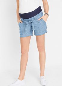 Leichte Umstandshorts mit Lyocell und Leinen in blau, Grösse 40, bonprix