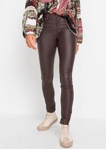 Beschichtete Push-up Stretch-Hose in braun, Grösse 50, bonprix