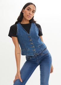 Stretch-Jeansweste in blau, Grösse 34, aus über 80% Baumwolle, bonprix