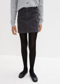 Mädchen Jeansrock in grau, Grösse 176, aus über 80% Baumwolle, bonprix