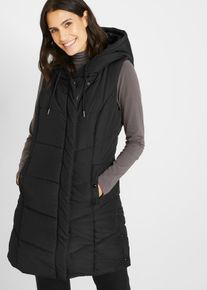 Steppweste aus recyceltem Polyester in schwarz, Grösse 42, bonprix