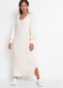 Oversized Strickkleid in Midilänge in beige, Grösse 36/38 (S), bonprix