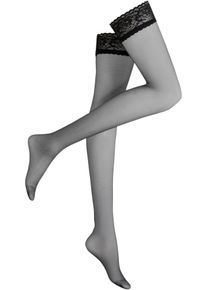 Bas auto-fixants 20den en noir, Taille 40/42 (M), bonprix