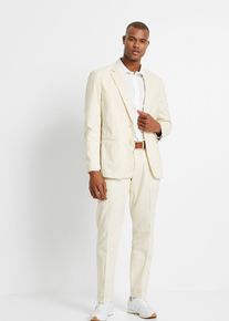 Anzug aus luftigem Leinen-Mix in Regular Fit (2-tlg.Set) in beige, Gr&ouml;sse 52, bonprix