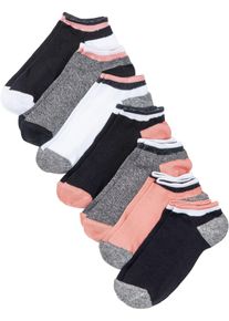 Sneakersocken mit Bio-Baumwolle (7er Pack) in schwarz, Grösse 35-38, bonprix