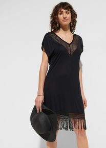 Transparentes Strandkleid aus Viskose in schwarz, Grösse 44, bonprix