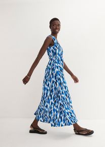 Maxikleid aus fließender Viskose in blau, Grösse 36, bonprix