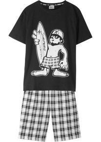 Shorty aus reiner Baumwolle (2-tlg. Set) in schwarz, Grösse 176/182, 100% Baumwolle, bonprix
