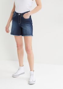 Jeansshorts Mid Waist Stretch in blau, Grösse 34, aus über 80% Baumwolle, bonprix
