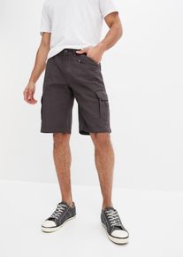 Cargo-Bermuda Loose Fit in grau, Grösse 54, 100% Baumwolle, bonprix