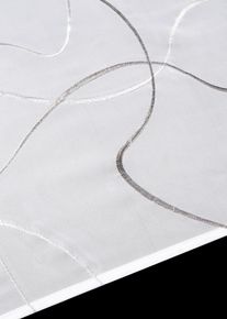Bestickte Scheibengardine in grau | 45x90 cm | bonprix