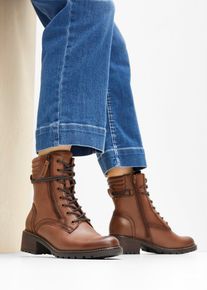 Jana Schnür Boot in bequemer Weite in braun, Grösse 37, bonprix